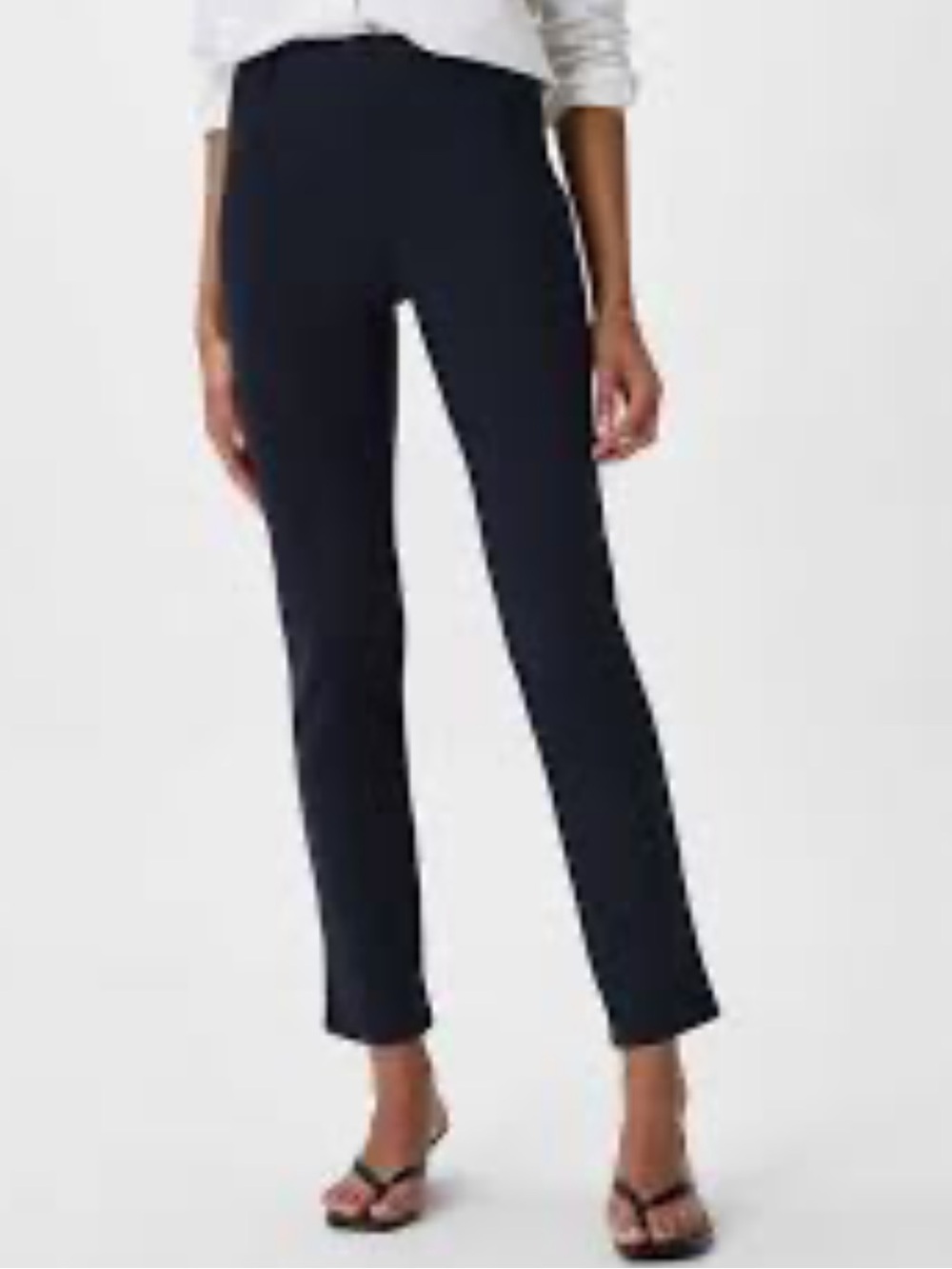 Quince Ultra Stretch Ponte Straight Leg Pull On Pants size Med .